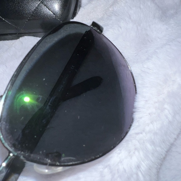 Chanel Aviator Pilot Leather Braided Logo Metal Sun Glasses - Picture 6 of 16